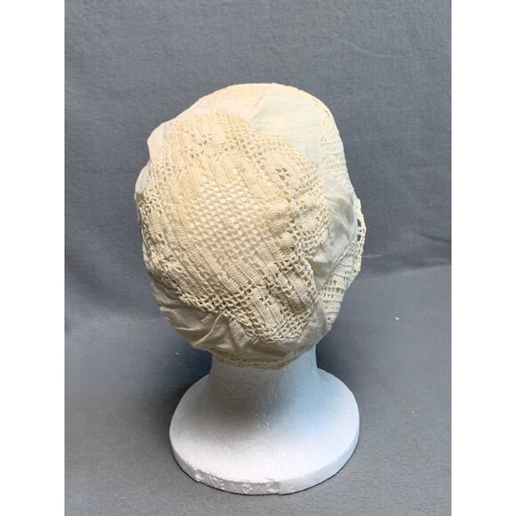 Vintage Handmade Lace & Silk Bonnet - For the Fancy Headed Women - Picture 2 of 13